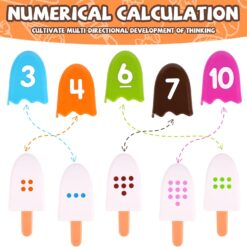 Joc de tip Montessori, Asociere culori si Matematica, 2 ani+ 01