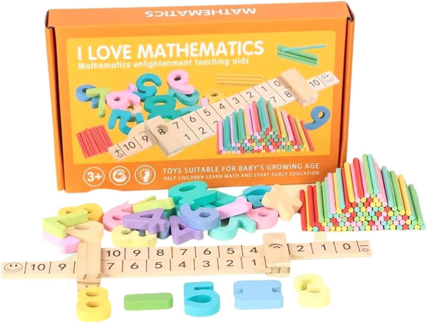 Joc educativ de clasificare cu betisoare si cifre, Matematica, 3 ani 02