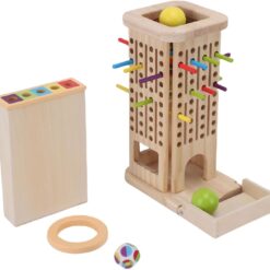 Joc montessori de societate, Joc de echilibru cu bețe și bile, 3 ani 01