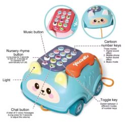 Joc multifuntional, Jucarie de tras si telefon cu sunete si lumini 01