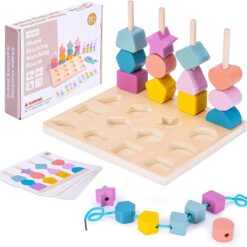 Joc sortare 3 in 1, insiruire, Margele Montessori, 3 ani 05