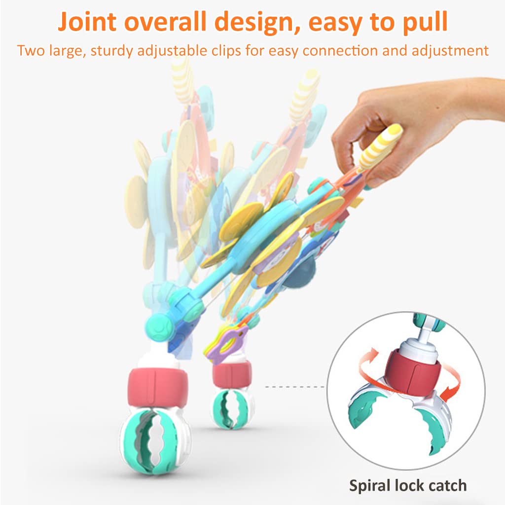 Jucarie bebe pentru carut si patut, Arcada ajustabila si pliabila, 0 luni+, Animale 07