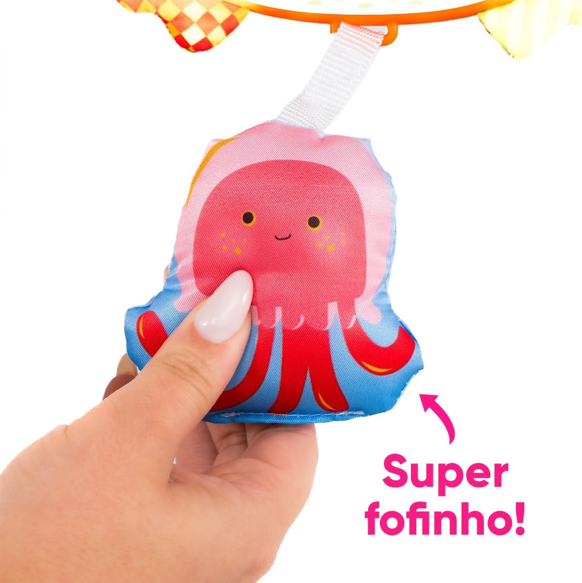 Jucarie bebe pentru carut si patut, Arcada ajustabila si pliabila, 0 luni+, Animale 07