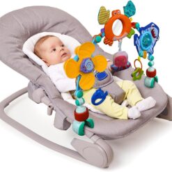 Jucarie bebe pentru carut si patut, Arcada ajustabila si pliabila, 0 luni+, Animale 07