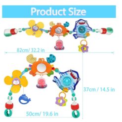 Jucarie bebe pentru carut si patut, Arcada ajustabila si pliabila, 0 luni+, Animale 07
