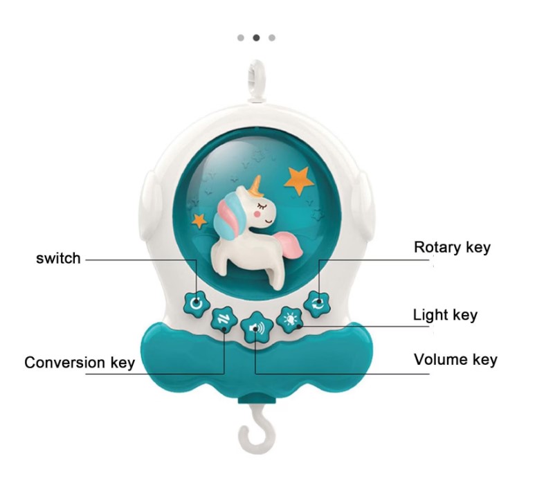 Jucarie bebe pentru patut, 0 luni+, Carusel muzical 01