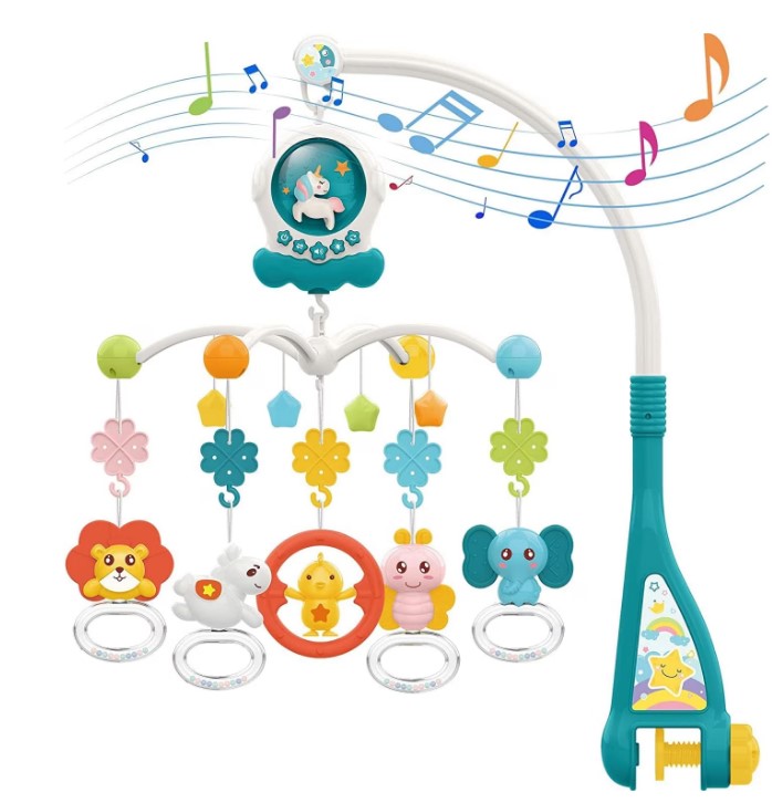 Jucarie bebe pentru patut, 0 luni+, Carusel muzical 01