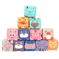 Jucarie educativa bebe, set 12 cuburi moi, 6 luni+ 01