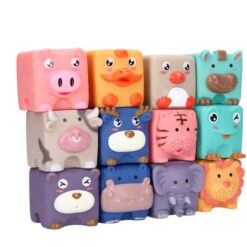 Jucarie educativa bebe, set 12 cuburi moi, 6 luni+ 01