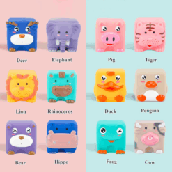 Jucarie educativa bebe, set 12 cuburi moi, 6 luni+ 01