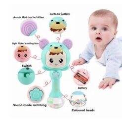 Jucarie interactiva pentru bebelusi,Zornăitoare, 12 luni+, Albastru 01