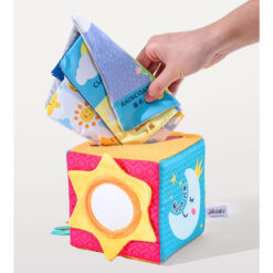 Jucarie senzoriala bebe, Cutia cu batiste, 6 luni+, Vremea 02