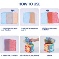 Jucarie senzoriala bebe, Cutia cu batiste, 6 luni+, Vremea 02