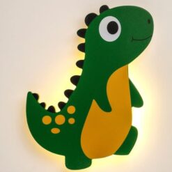 Lampa de veghe din lemn, pentru perete cu led, Dino 01