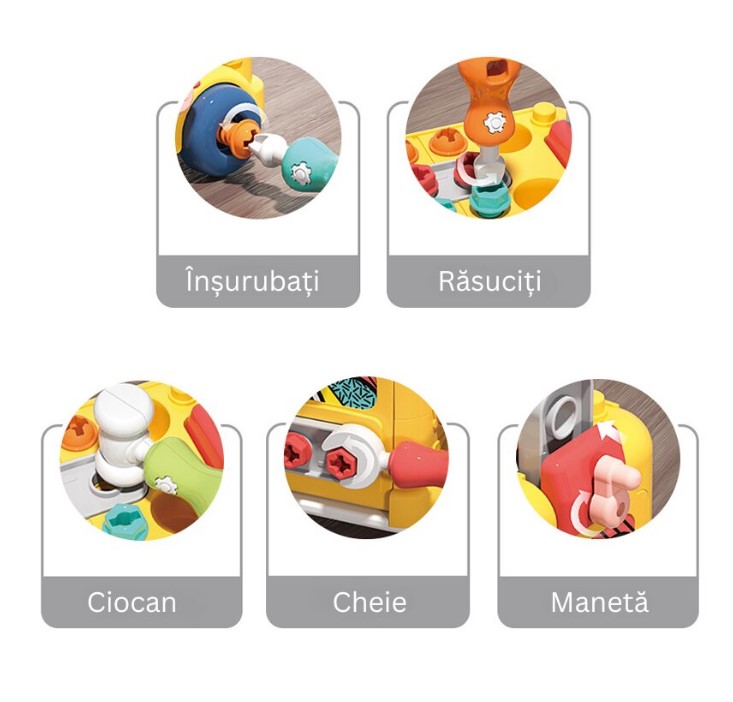 Masinuta interactiva cu activitati educative, 3 ani 01