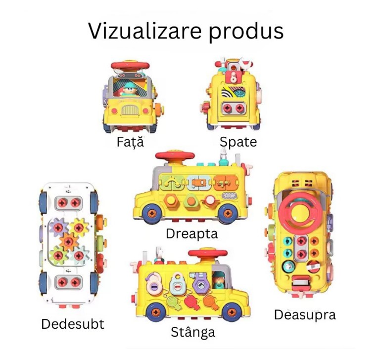 Masinuta interactiva cu activitati educative, 3 ani 01