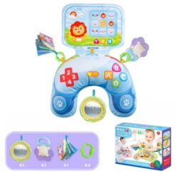 Perna burtica cu activitati pentru bebelusi, 0 luni+, Albastru 01