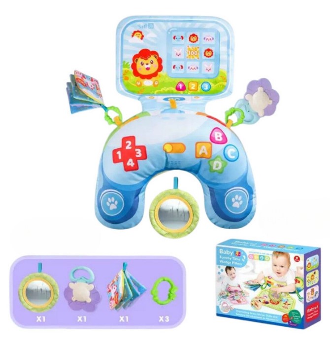 Perna burtica cu activitati pentru bebelusi, 0 luni+, Albastru 01