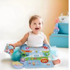 Perna burtica cu activitati pentru bebelusi, 0 luni+, Albastru 01