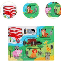 Placa cu activitati Montessori - Incuie Descuie, 3 ani+ 01