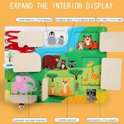 Placa cu activitati Montessori - Incuie Descuie, 3 ani+ 01