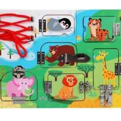 Placa cu activitati Montessori - Incuie Descuie, 3 ani+ 01