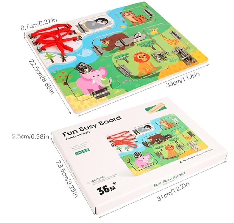 Placa cu activitati Montessori - Incuie Descuie, 3 ani, Vehicule