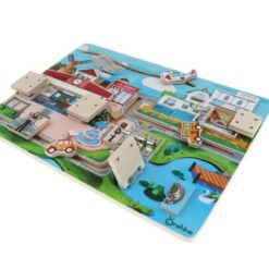 Placa cu activitati Montessori - Incuie Descuie, 3 ani, Orasel 000005