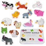 Puzzle duo animale domestice, 13 modele, 2 piese