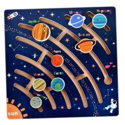 Puzzle educativ 3D, Labirint, Sistemul Solar, 3 ani + 01
