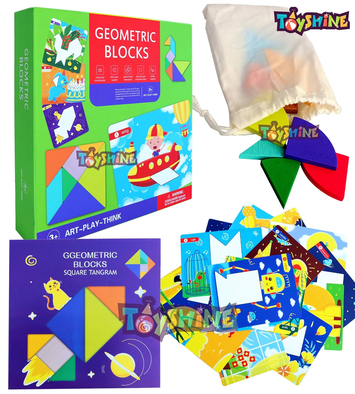 Puzzle forme geometrice, Tangram, 3 ani+ 05