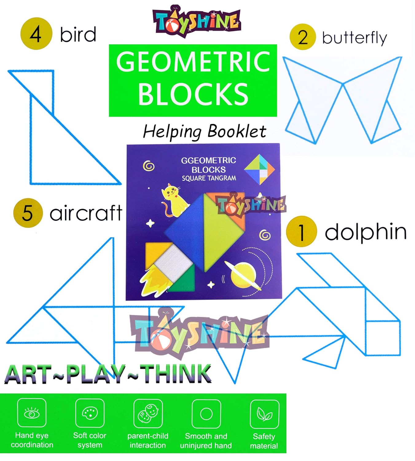 Puzzle forme geometrice, Tangram, 3 ani+ 05