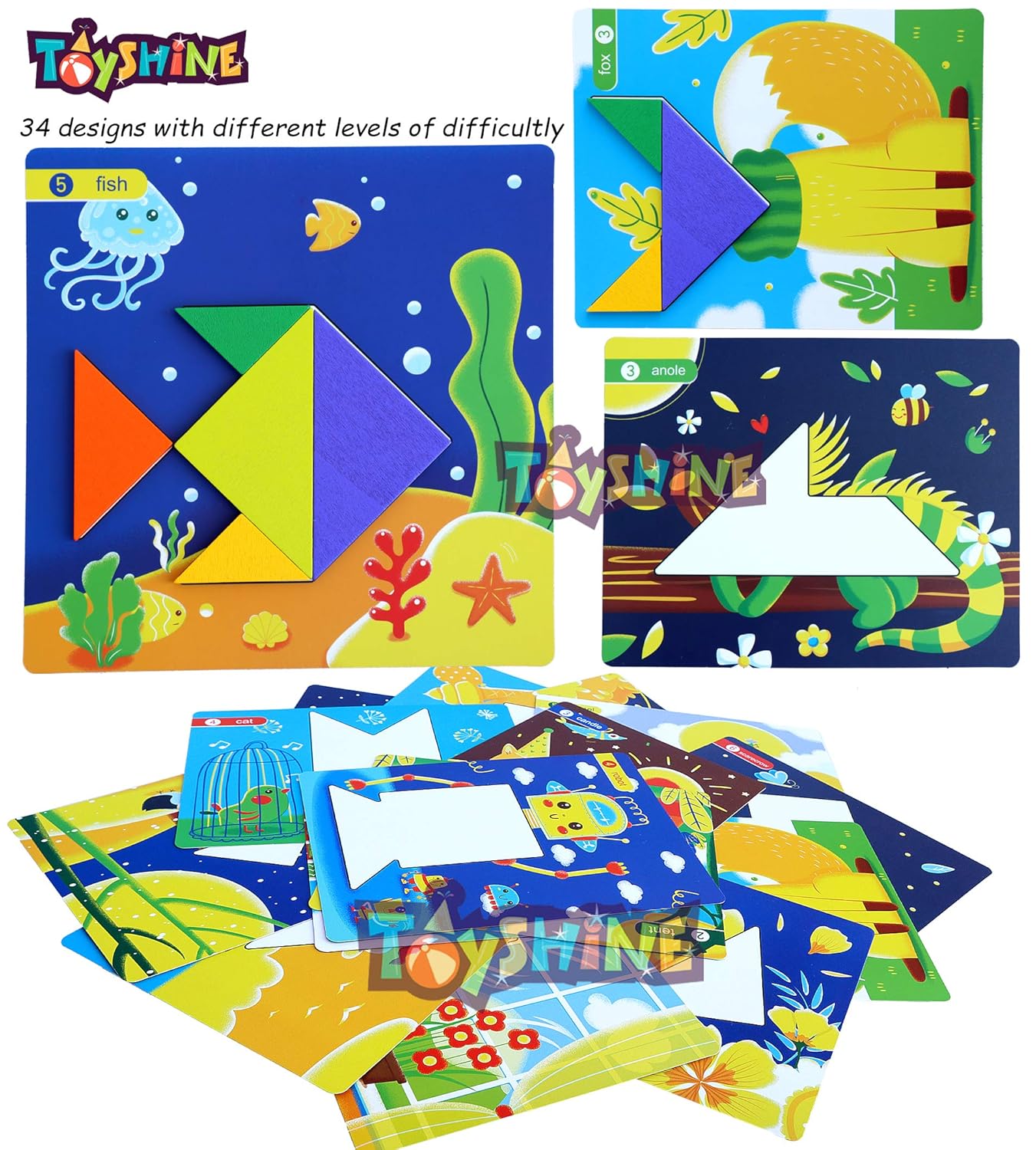 Puzzle forme geometrice, Tangram, 3 ani+ 05