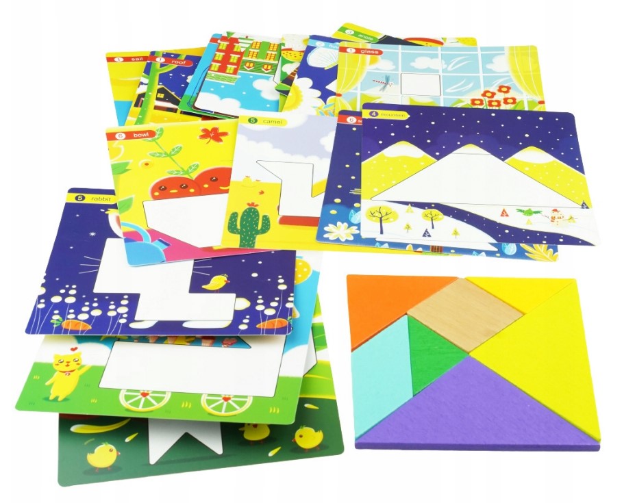 Puzzle forme geometrice, Tangram, 3 ani+ 05