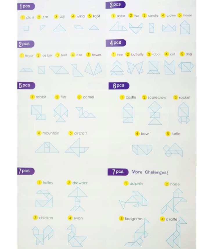 Puzzle forme geometrice, Tangram, 3 ani+ 05