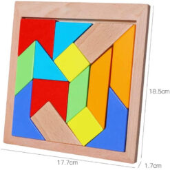 Puzzle forme geometrice, Tangram, 3 ani+, 14 piese 01