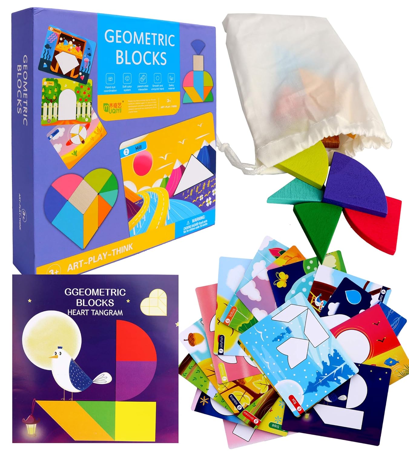 Puzzle forme geometrice, tip tangram, 3 ani+ 02