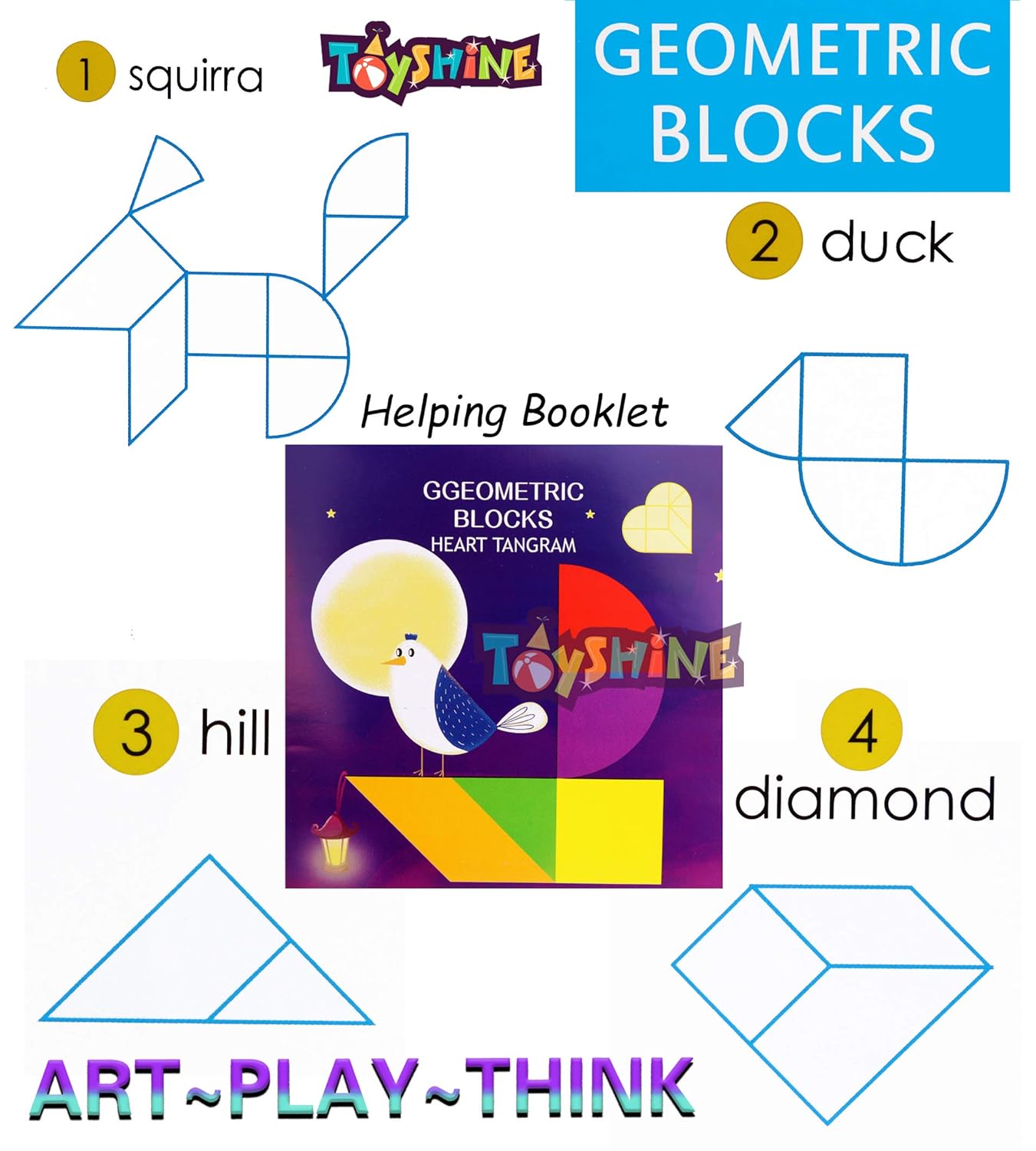 Puzzle forme geometrice, tip tangram, 3 ani+ 02