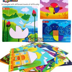 Puzzle forme geometrice, tip tangram, 3 ani+ 02