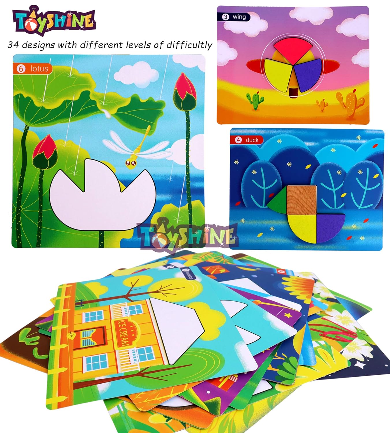 Puzzle forme geometrice, tip tangram, 3 ani+ 02