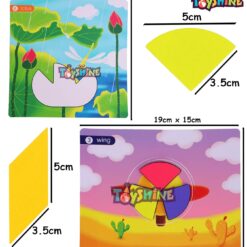 Puzzle forme geometrice, tip tangram, 3 ani+ 02