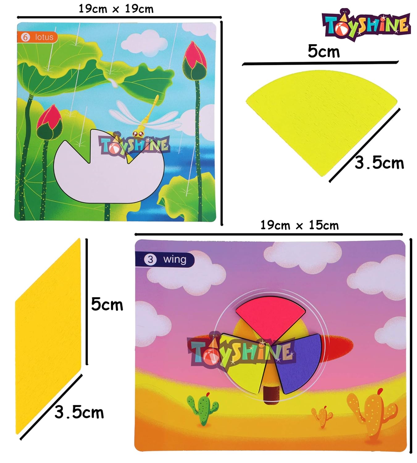 Puzzle forme geometrice, tip tangram, 3 ani+ 02