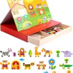 Puzzle magnetic tip carte- Animale, 3 ani