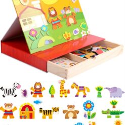 Puzzle magnetic tip carte- Animale, 3 ani