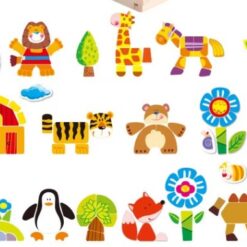 Puzzle magnetic tip carte- Animale, 3 ani