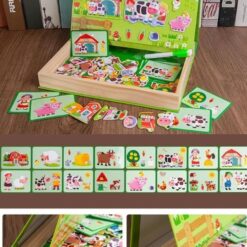 Puzzle magnetic tip carte- Animale de la ferma, 3 ani 001