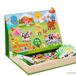 Puzzle magnetic tip carte- Animale de la ferma, 3 ani 001