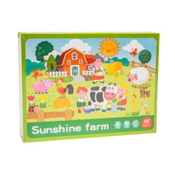 Puzzle magnetic tip carte- Animale de la ferma, 3 ani 001