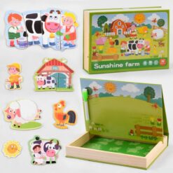 Puzzle magnetic tip carte- Animale de la ferma, 3 ani 001