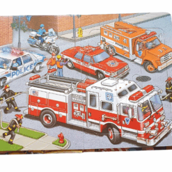 Carte educativa cu 6 puzzle-uri – Pompieri, 72 piese